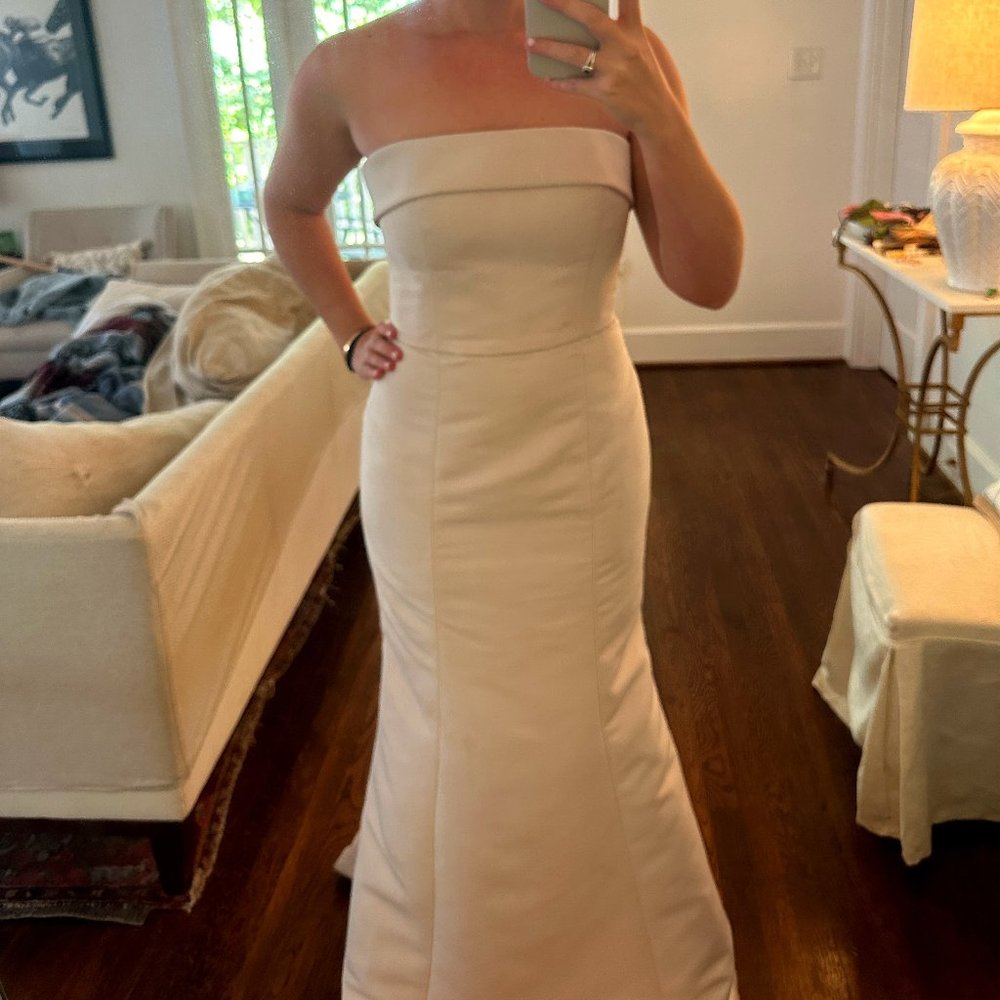 Amsale Bridesmaid Dress, Color: Champagne